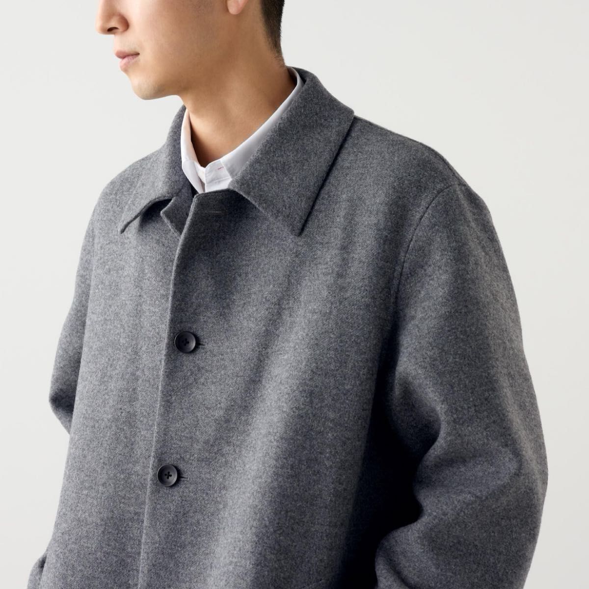 UNIQLO C ユニクロC ダブルフェイスコート BLACK ブラック Lサイズ