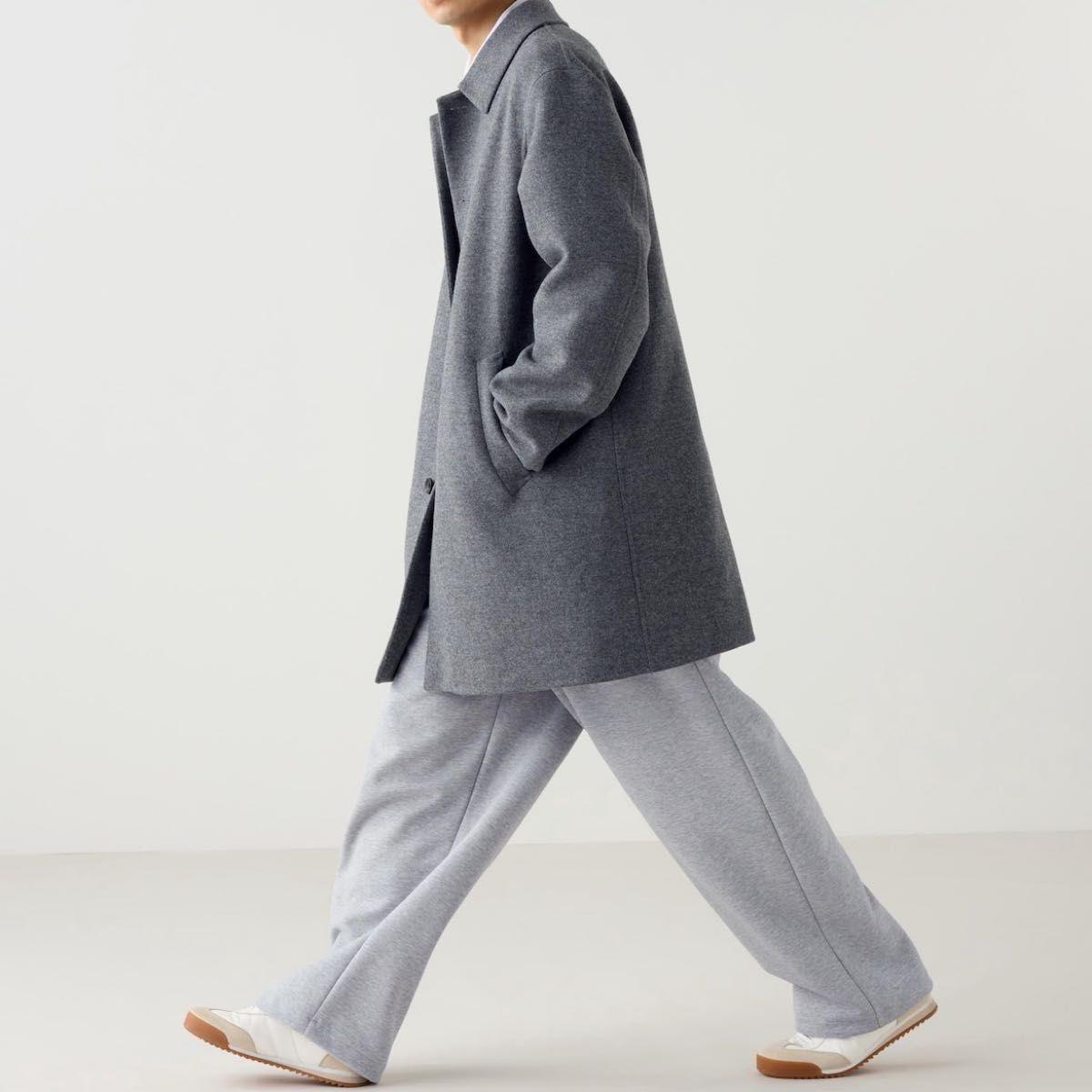 UNIQLO C ユニクロC ダブルフェイスコート BLACK ブラック Lサイズ
