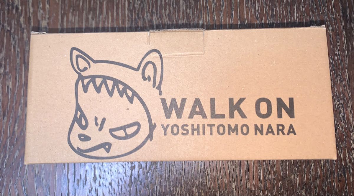 新品未使用 奈良美智 パタパタクロック WALK ON ホワイト 置時計 Nara