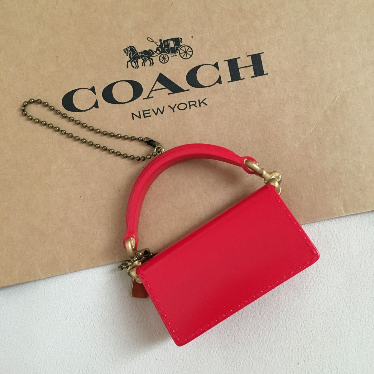 新品 COACHコーチ ノベルティ バッグチャーム クリスマス ツリー
