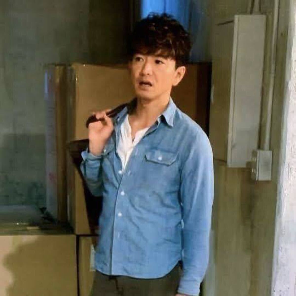 キムタク着】RRL “Indigo Chambray Shirt” M インディゴ シャンブレー