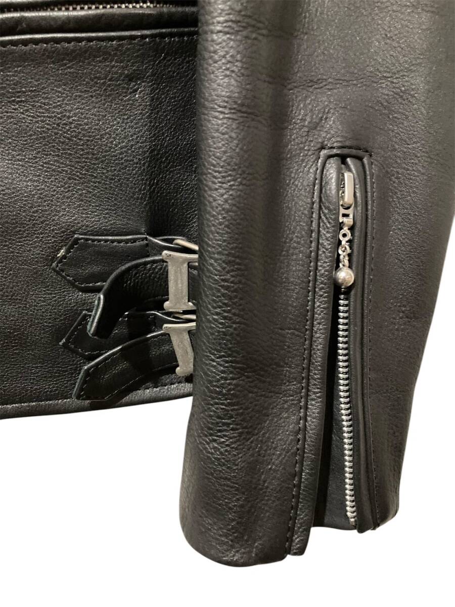 美品 ミスターオリーブ MR OLIVE NAKED COW LEATHER BIKERS DOUBLE