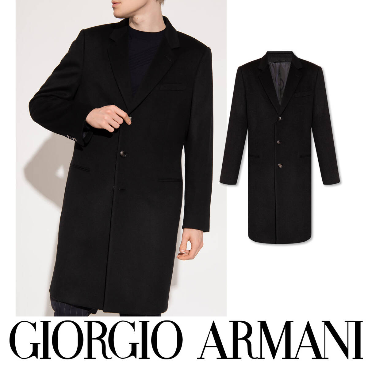 極上のカシミヤブレンドウールチェスターコート 定価70万 GIORGIO