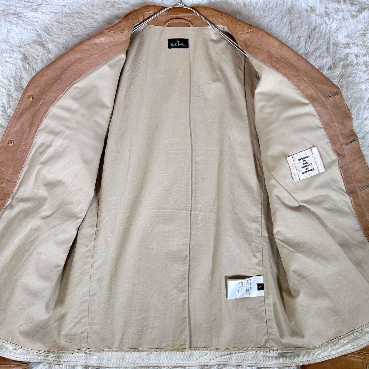 Paul Smith ポールスミス レザージャケット 羊革 ラムレザー Lサイズ
