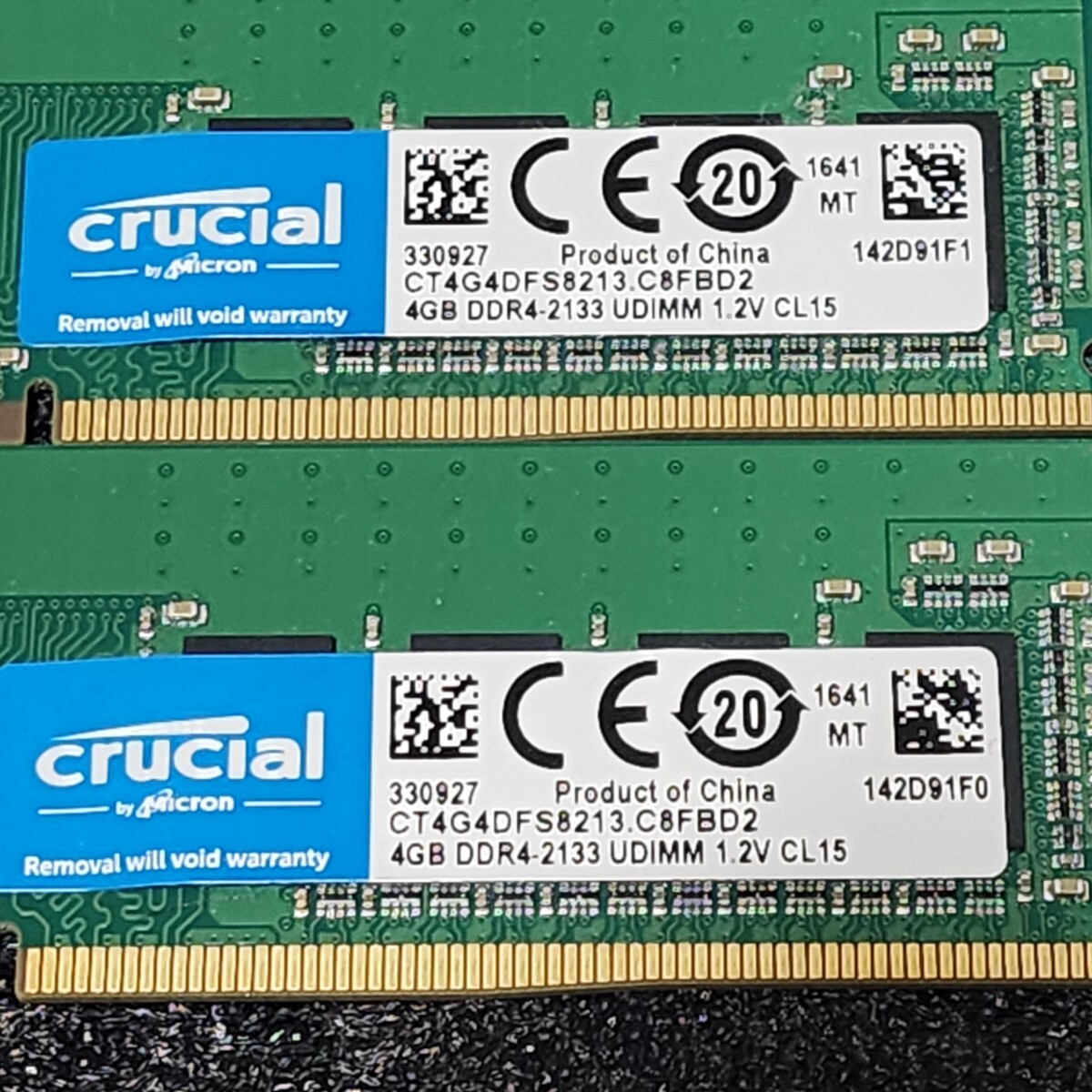 CRUCIAL DDR4-2133MHz 8GB (4GB×2枚キット) CT4G4DFS8213 C8FBD2 動作