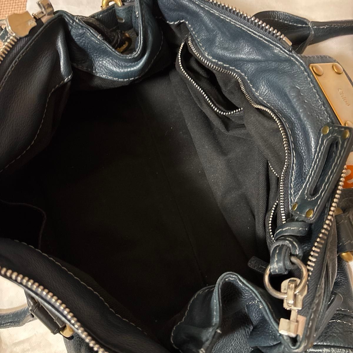 クロエ パディントン バッグ ブルー ネイビー ブルーグレー Chloe