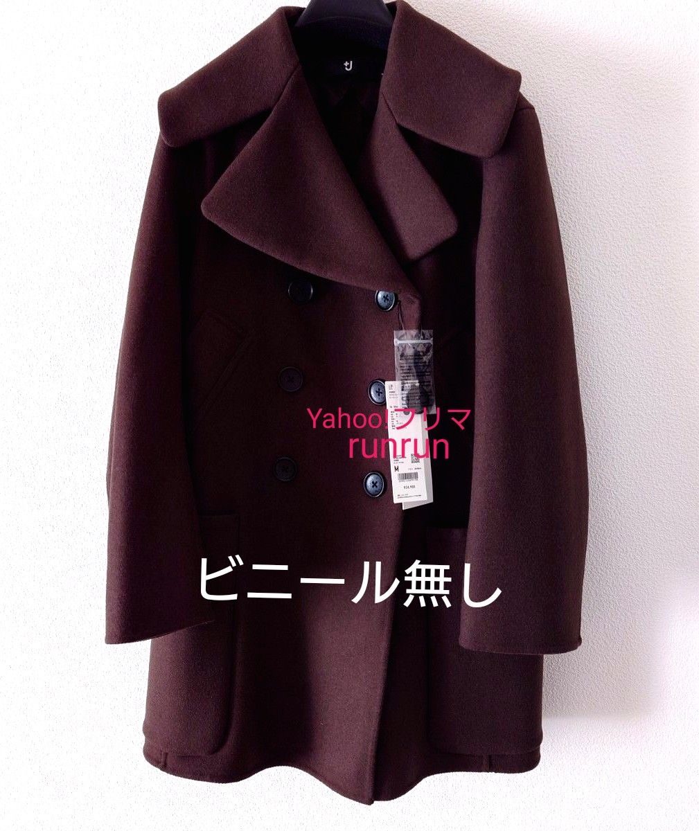 ユニクロ +J ダブルフェイスピーコート M オリーブ 新品 ジルサンダー