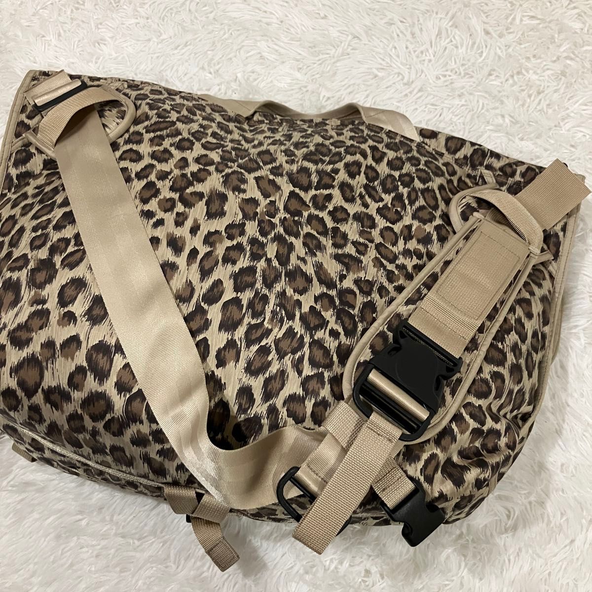 極美品 PORTER ヘッドポーター レオパード メッセンジャーバッグ 大