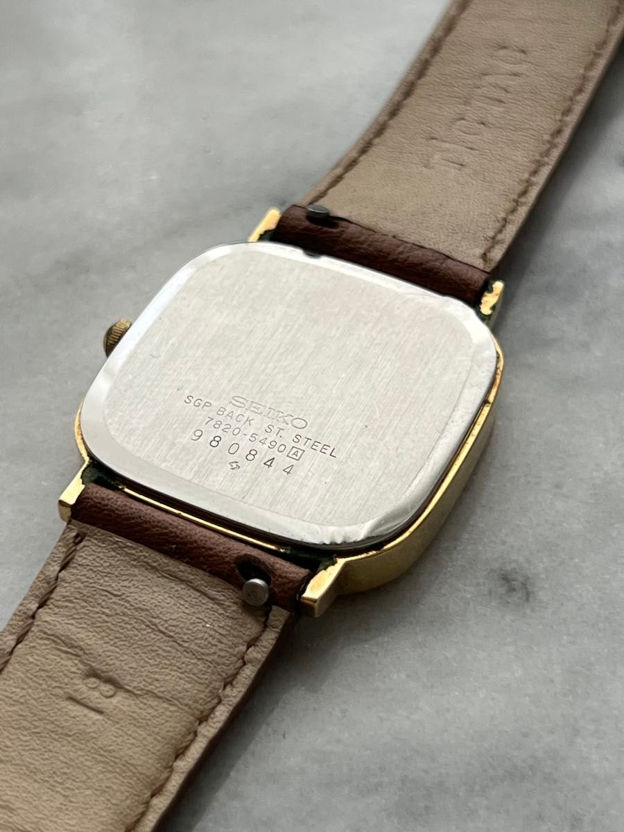 電池交換済み】 SEIKO セイコー クォーツ ゴールド アンティーク