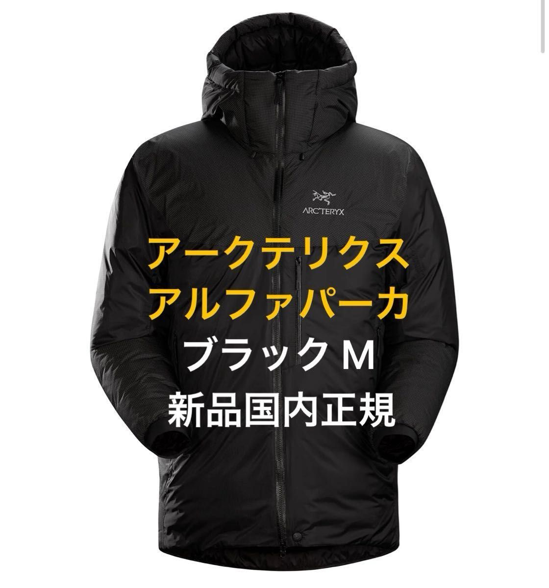 廃番デッドストックARC'TERYX Alpha Parka Mサイズ メンズ Black新品
