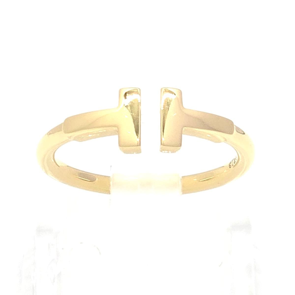 TIFFANY＆Co ティファニー T ワイヤー リング 約11号 K18YG 750