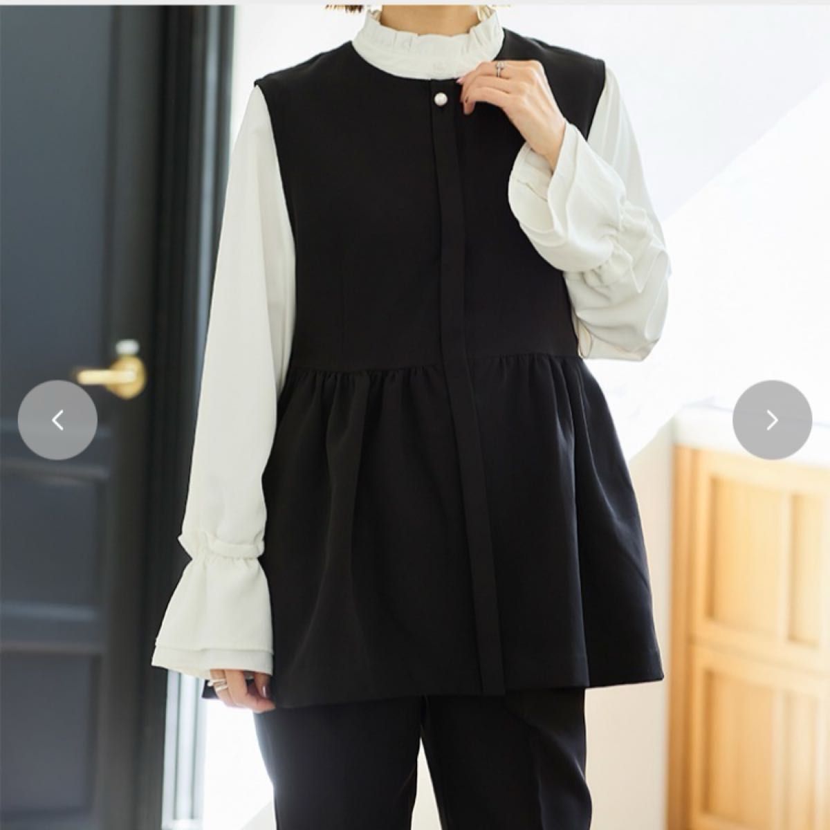新品未使用 L 田中里奈 mysa ジレ セレモニー ダークネイビー