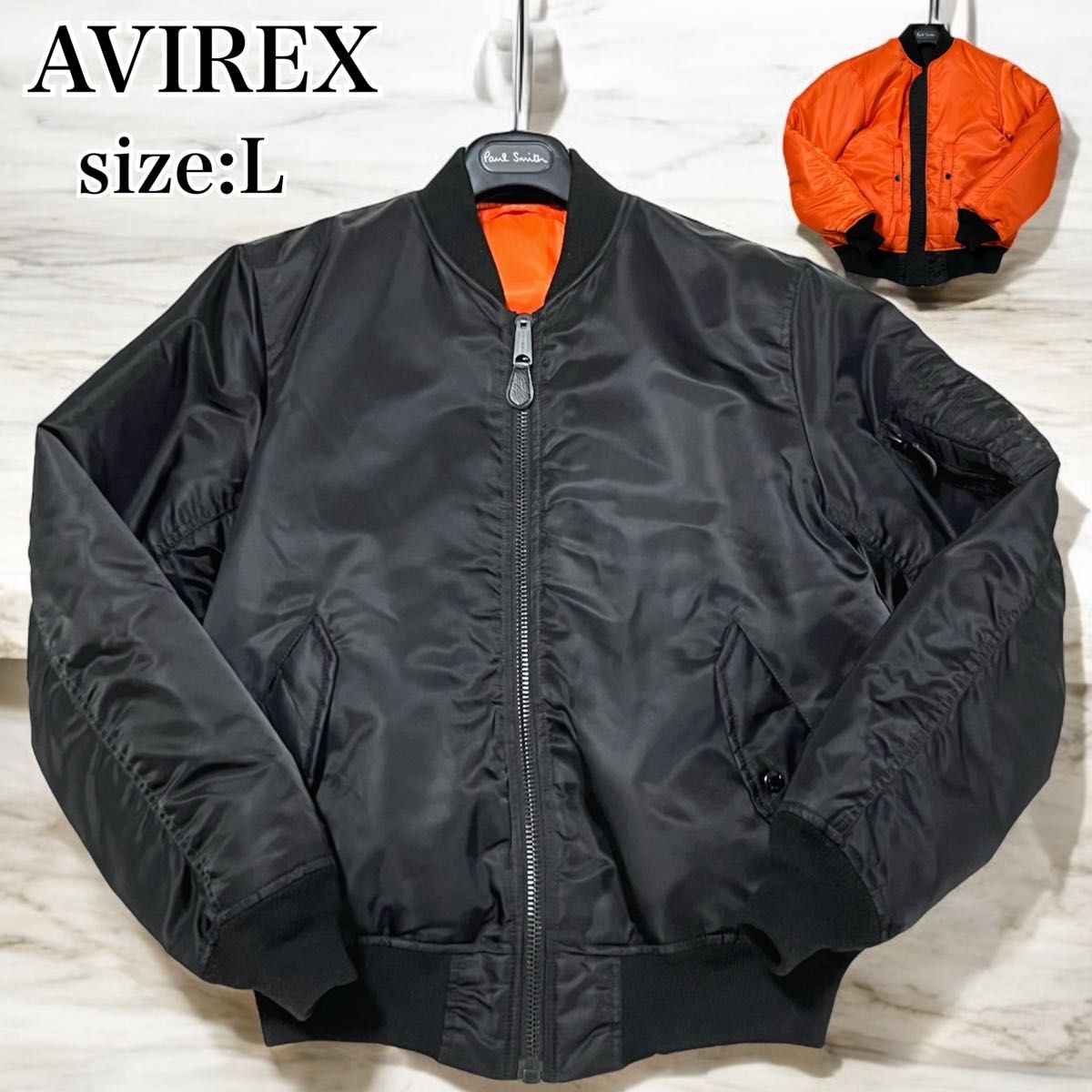 極美品 AVIREX アヴィレックス ma-1 フライトジャケット ブルゾン