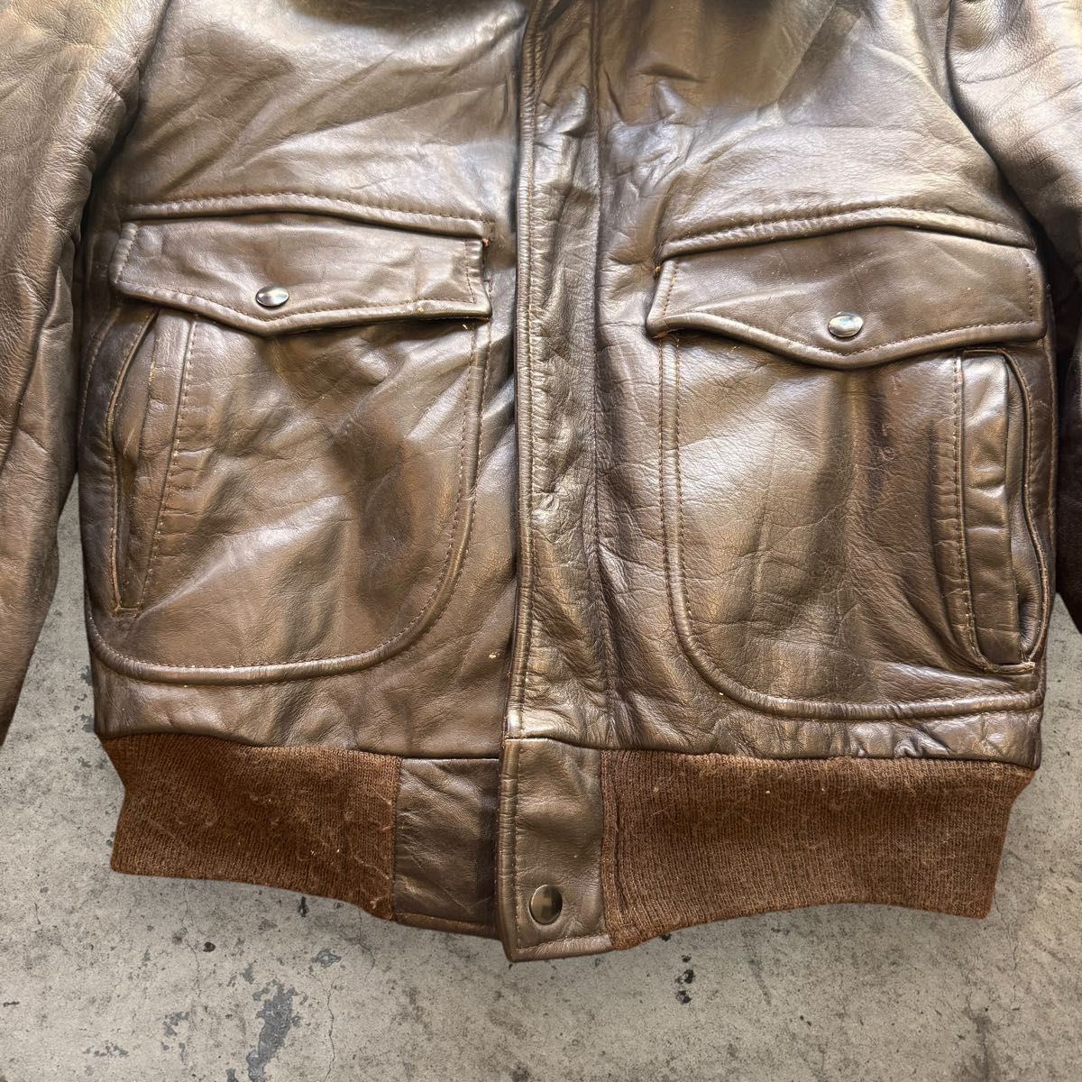 70s 80s vintage フライトジャケット G-1 A-2 レザージャケット USA製