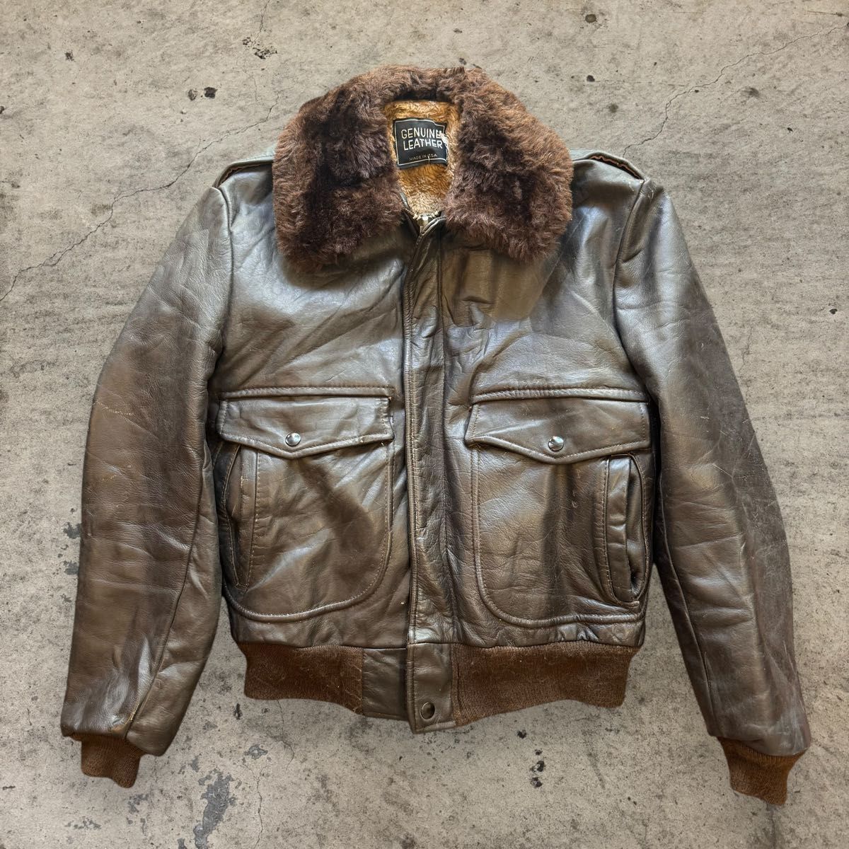 70s 80s vintage フライトジャケット G-1 A-2 レザージャケット USA製