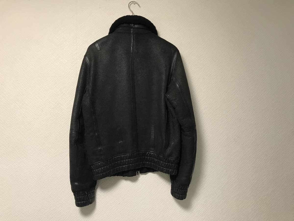 本物ニールバレットNeilBarrett本革ラムムートンレザー毛皮ボアファー