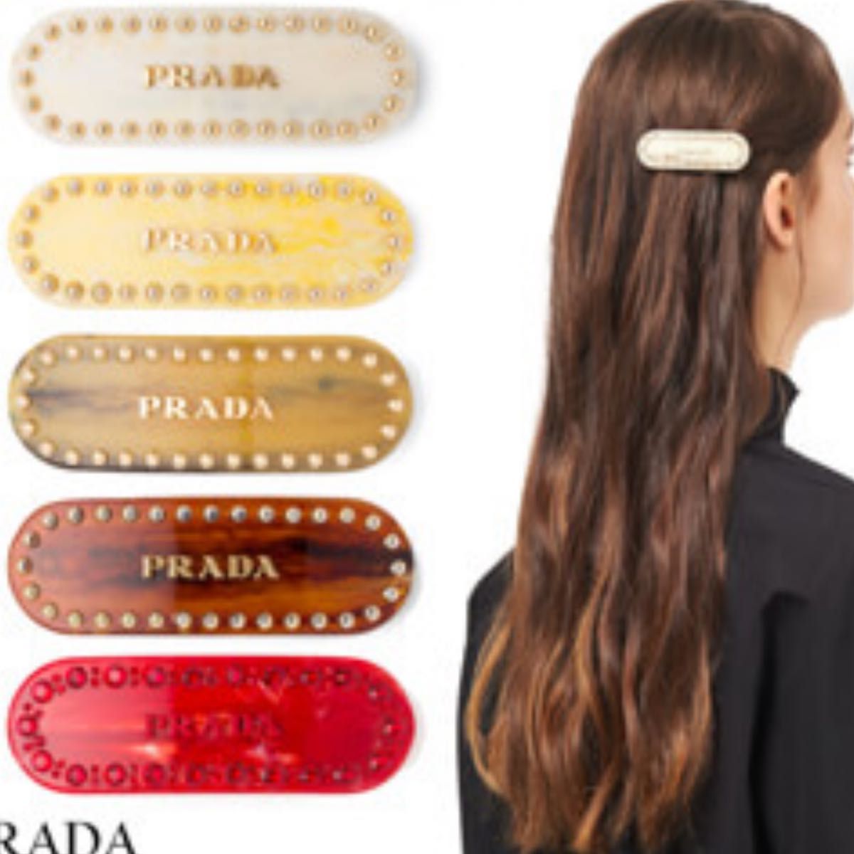 プラダ PRADA レディース バレッタ プレックス ヘア クリップ ヘアピン