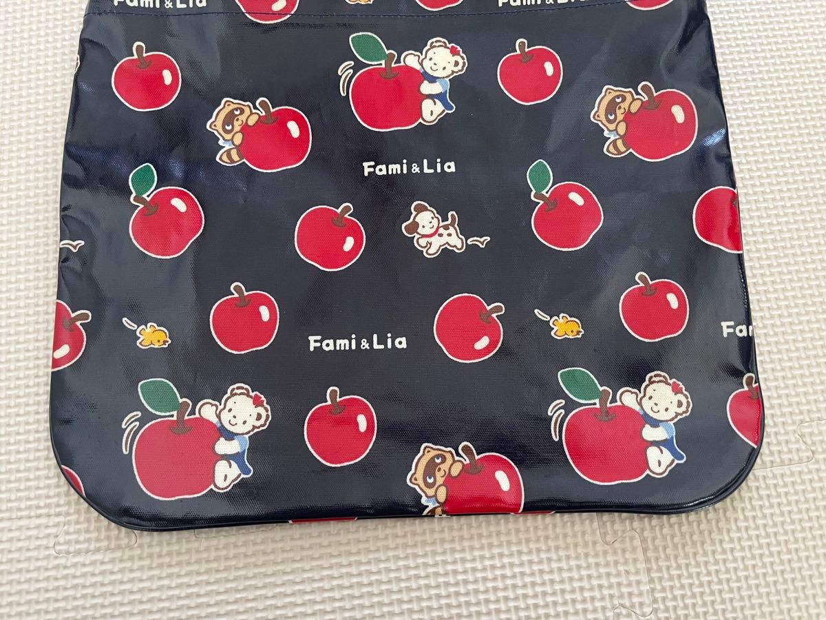 美品 familiar ファミリア りんご柄 トートバッグ エコバッグ ふぁみ