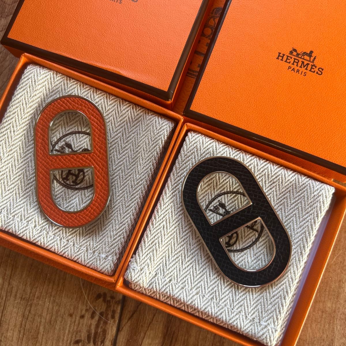 エルメス HERMES ブローチ バッジ シェーヌダンクル 2個セット｜Yahoo