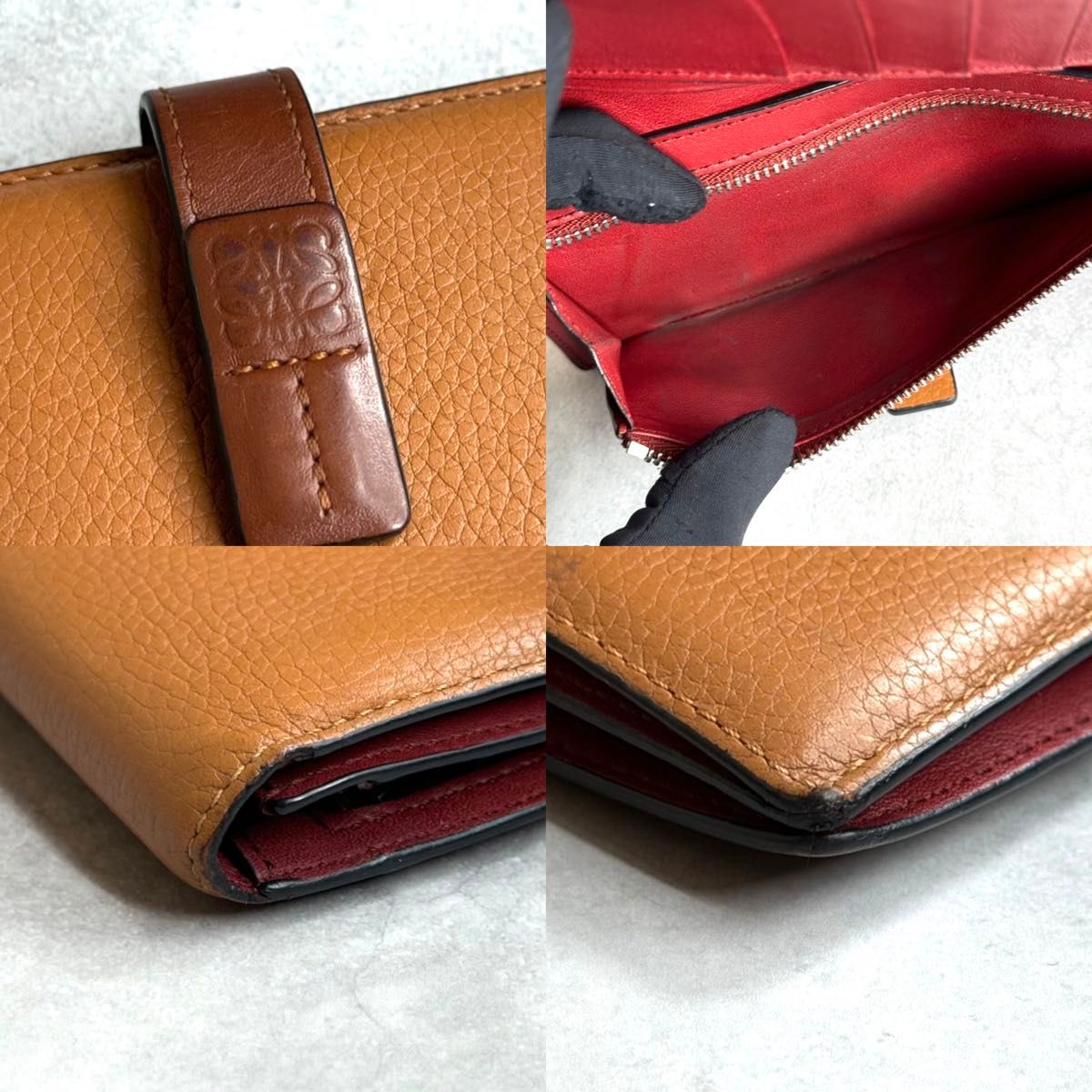 LOEWE ロエベ / ラージバーティカルウォレット 二つ折り長財布 ソフト