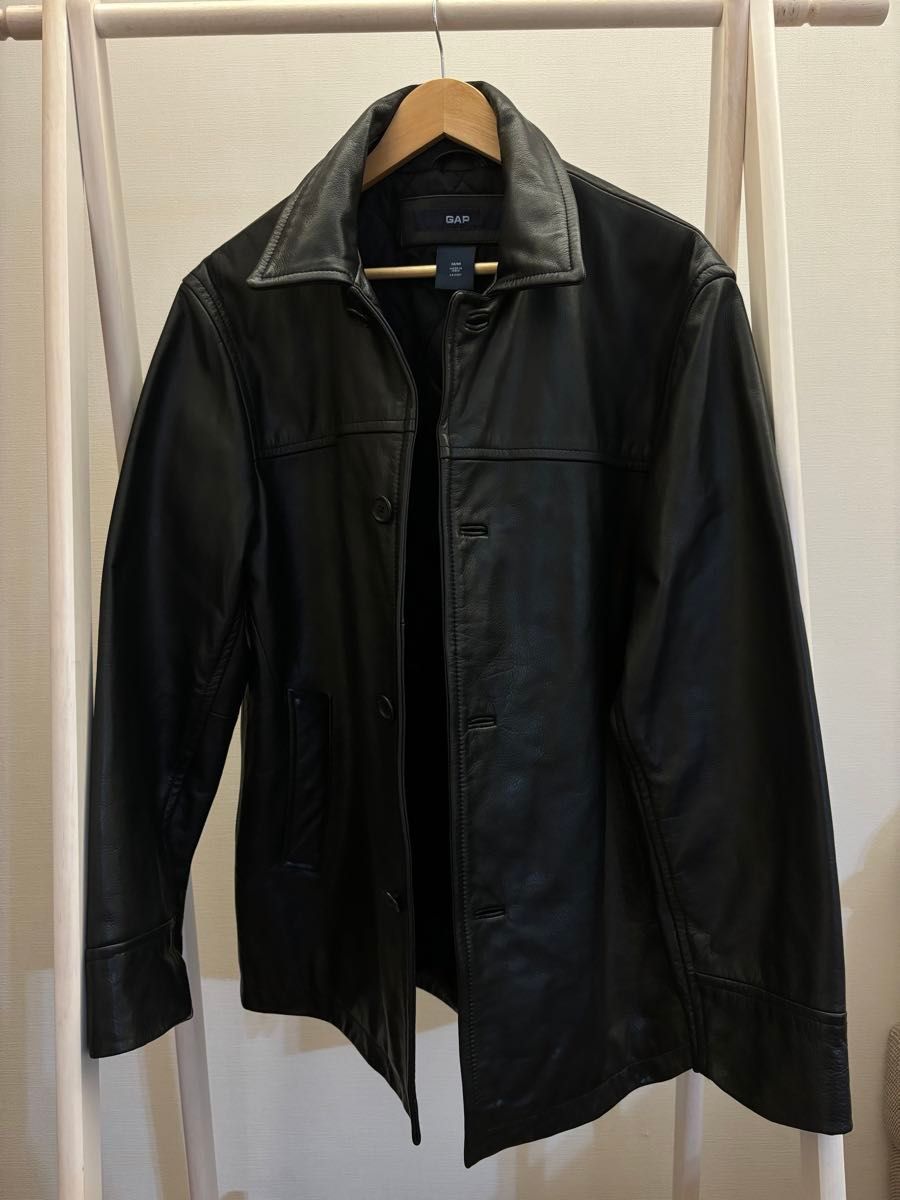 美品】 野村訓市 OLD GAP レザー カーコート Mサイズ ブラック｜Yahoo