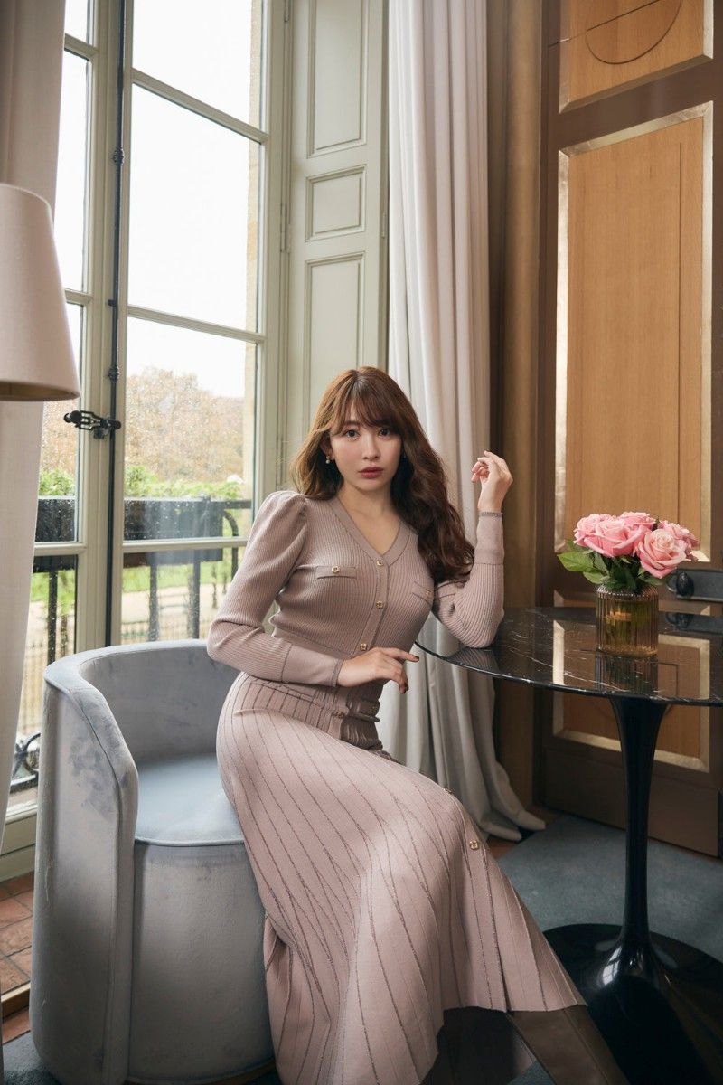 Suite Room Knit Long Dress Sサイズ herlipto 婚活ワンピ デート服