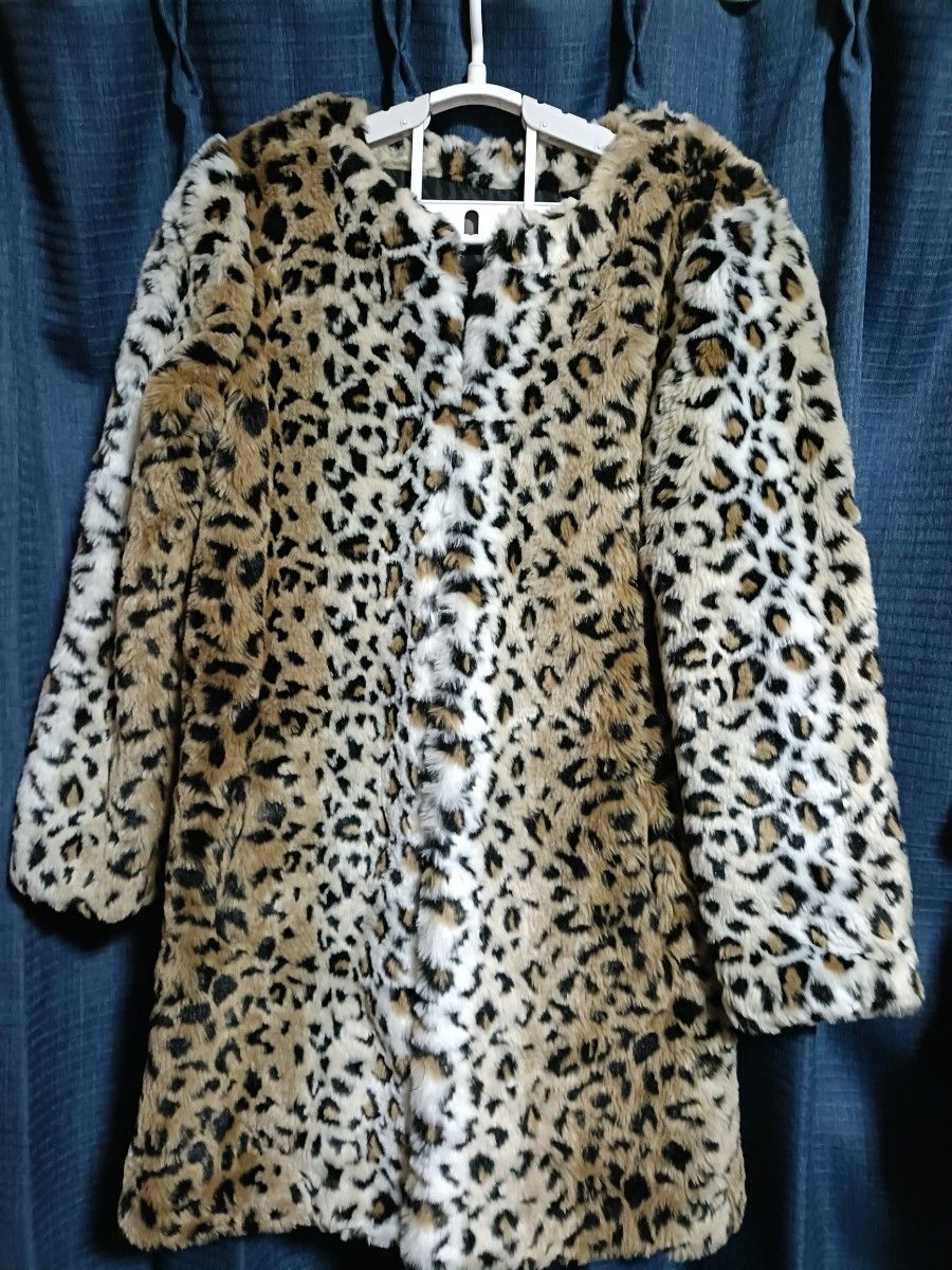 美品 ZARA ザラ ファーコート レオパード ヒョウ柄 豹柄 ザラ
