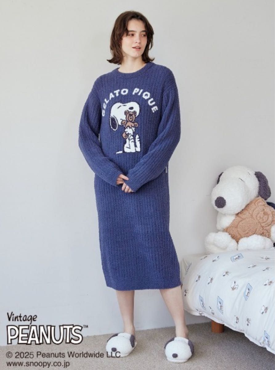 ジェラートピケ スヌーピー ルームウェア パジャマ 「PEANUTS」SNOOPY