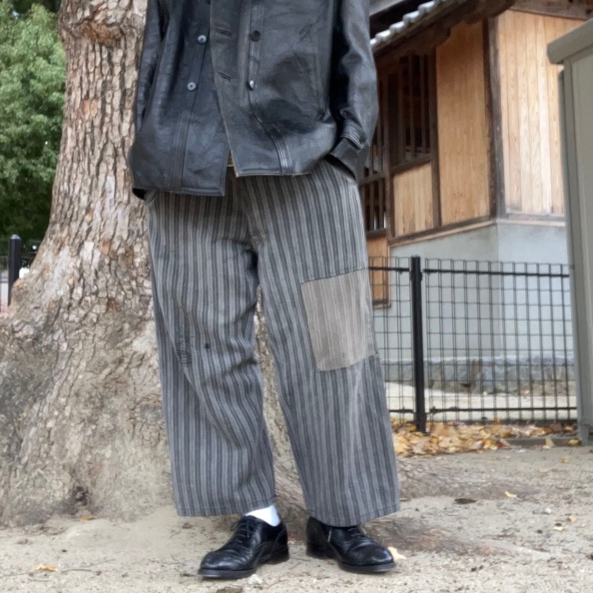 一点物】1930-40s フランス製 ワークパンツ ストライプ フレンチ