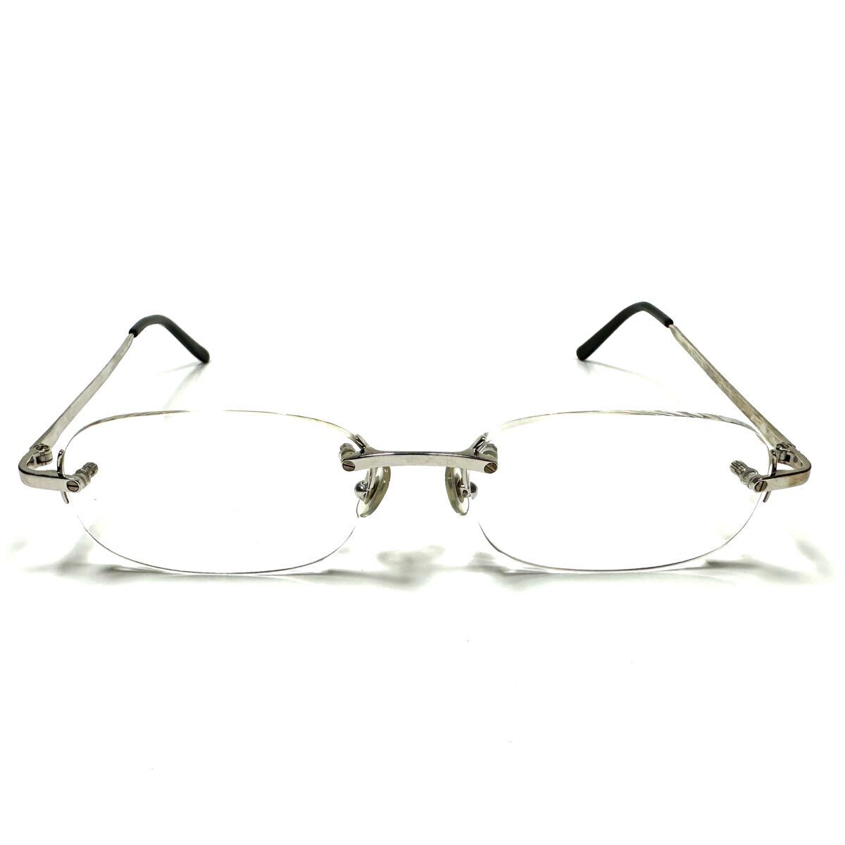 希少 Cartier カルティエ リムレス シングルポイント メガネ