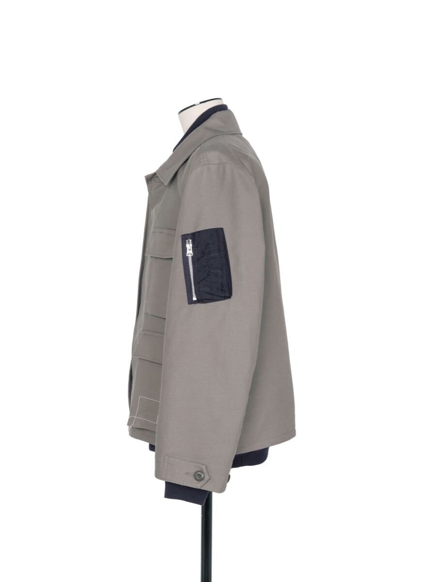 SACAI × WTAPS COTTON BACK SATIN JACKET 02 BEIGE XLサイズ サカイ