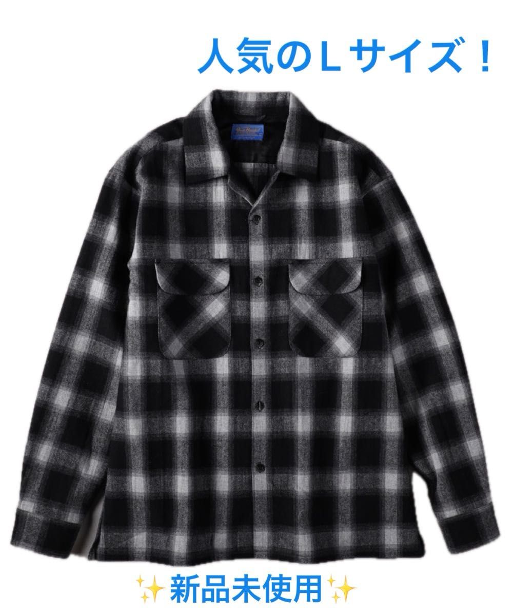 新品 ペンドルトン忠実再現 バックナンバーオンブレボードシャツ L