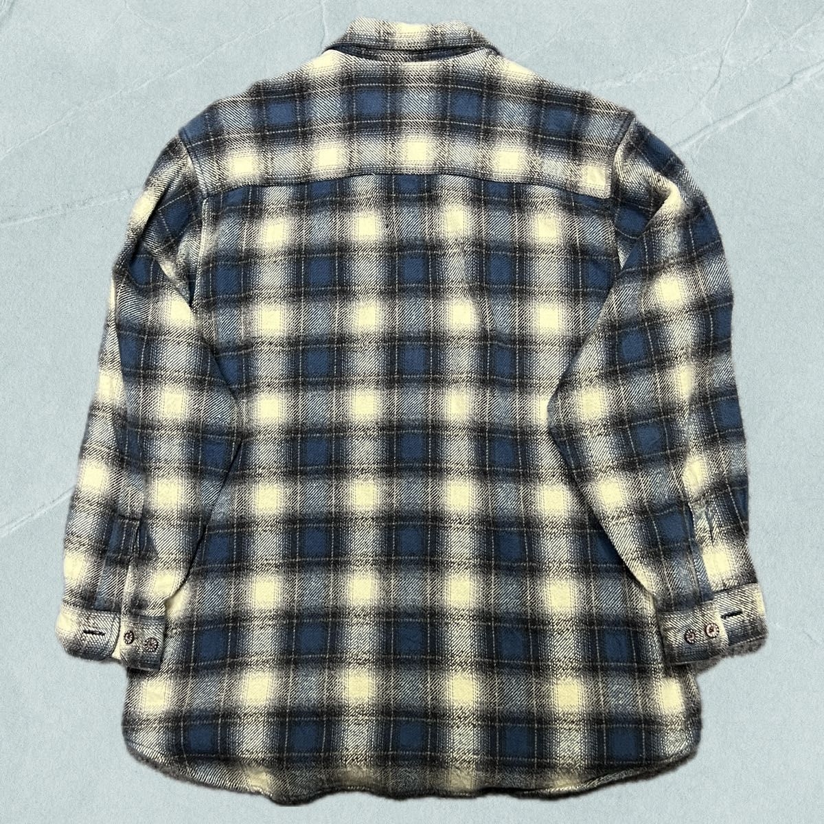 R090】90年代 USA古着 MOOSE CREEK オンブレチェック ヘビーネルシャツ