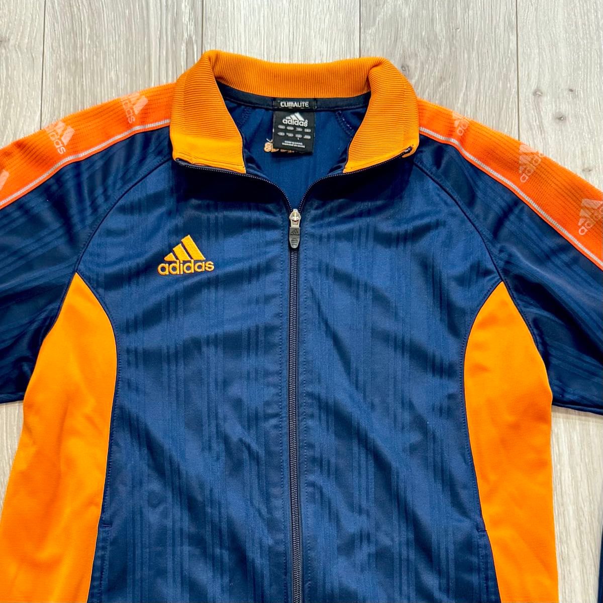 adidas ジャージ上下セット サイズ2 オレンジ/ネイビー adidas