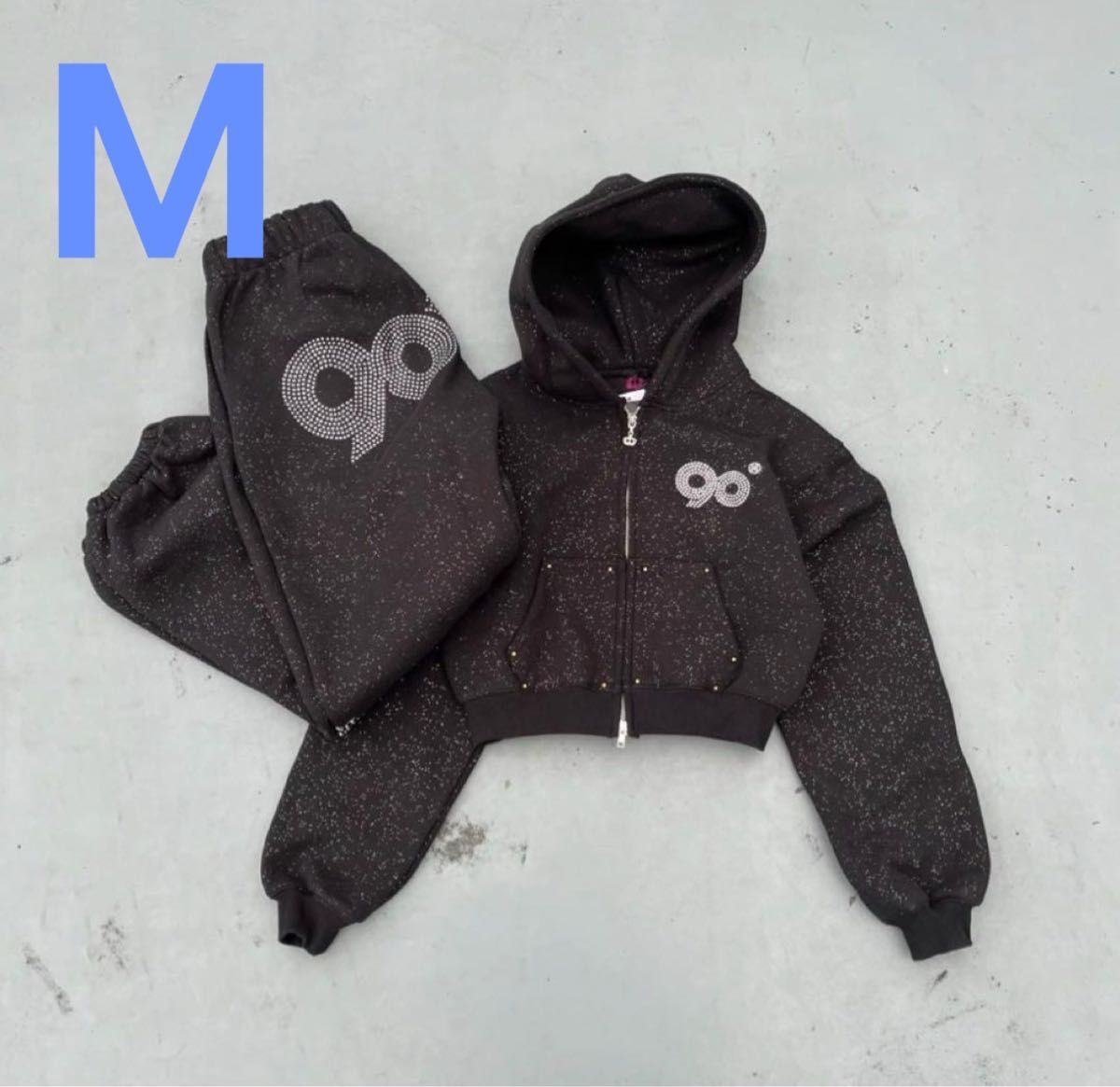 9090 girl Glitter Zip Hoodie セットアップ｜Yahoo!フリマ（旧PayPay