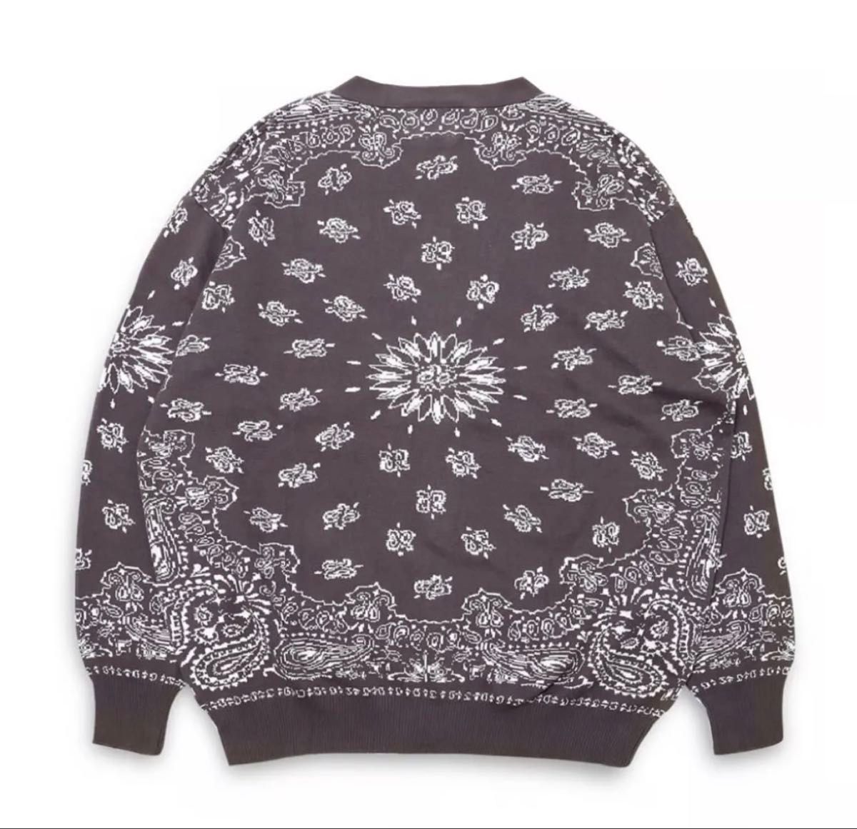 キムタク着 同型色違い HIDEANDSEEK Bandana Cardigan ハイドアンド
