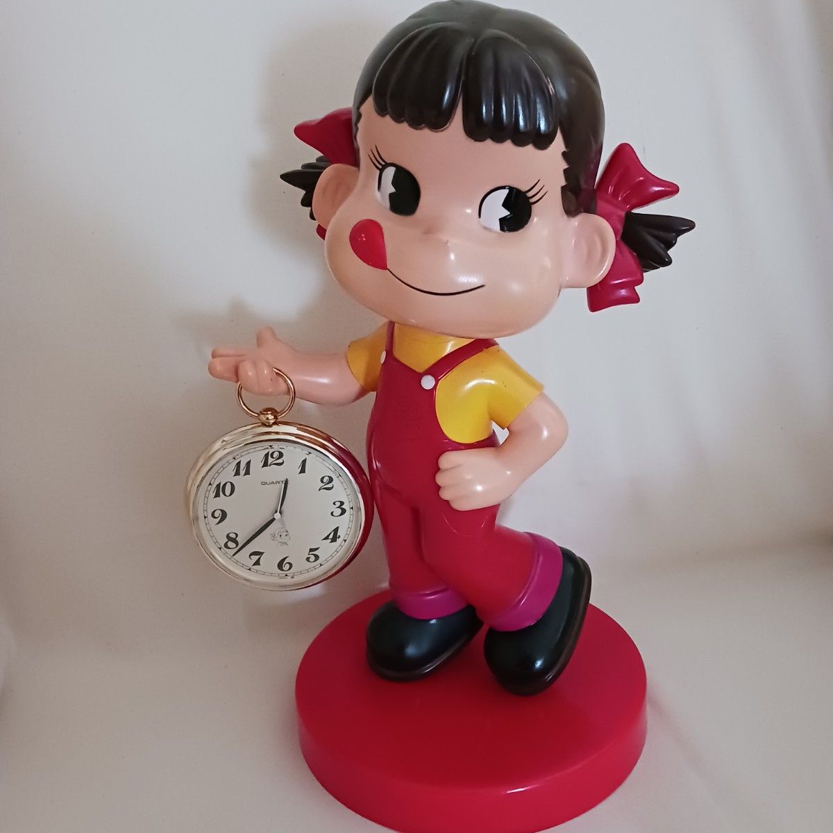 不二家 ウォッチングペコちゃん 時計持ちペコちゃん ソフビ 時計