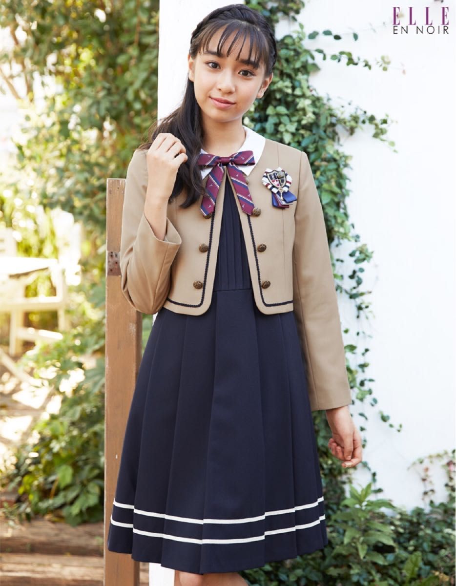 ELLE EN NOIR 165 フォーマルスーツ アンサンブル 卒業式 卒服 エル