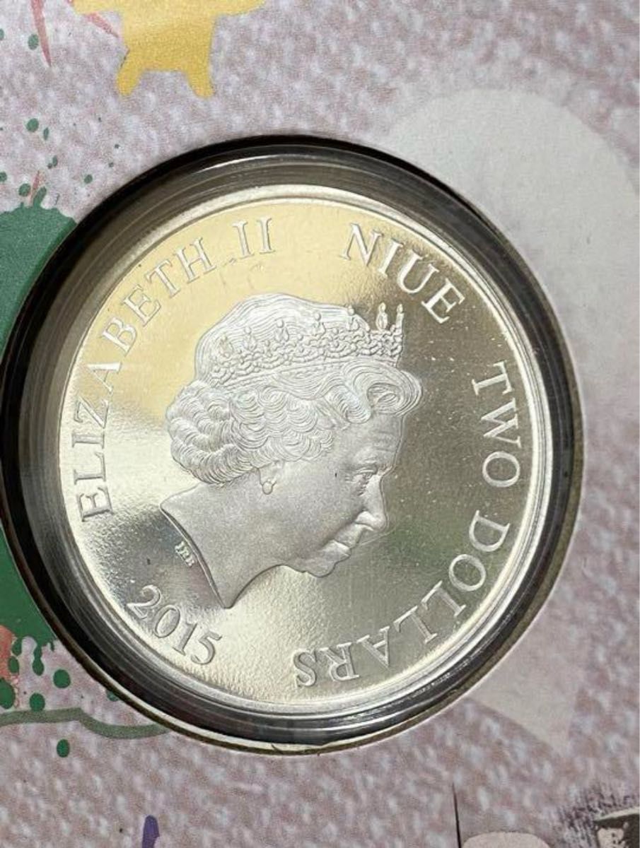 2015 ニウエ ミッキー ミニー クレイジーインラブ 1オンス 銀貨 コイン