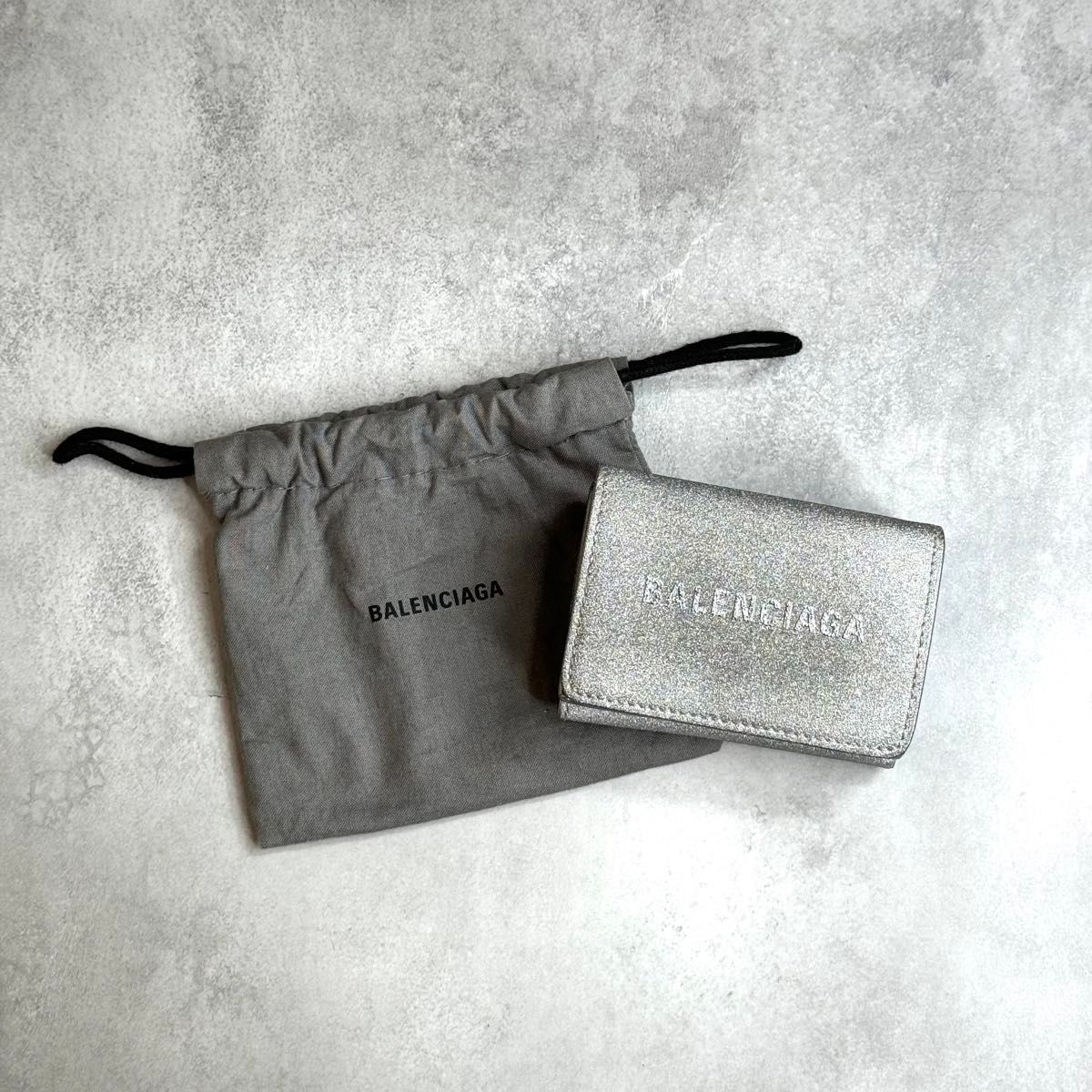 BALENCIAGA バレンシアガ / グリッターエブリデイミニウォレット 三