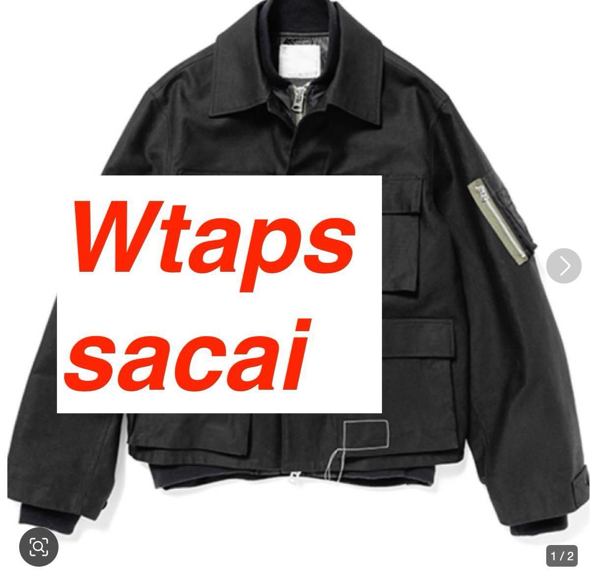 WTAPS x sacai Cotton Back Satin Jacket 1｜Yahoo!フリマ（旧PayPay