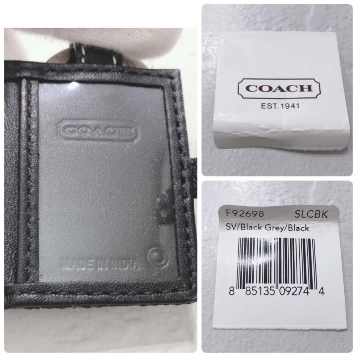 未使用 COACH コーチ キーホルダー チャーム 写真入れ ブック型