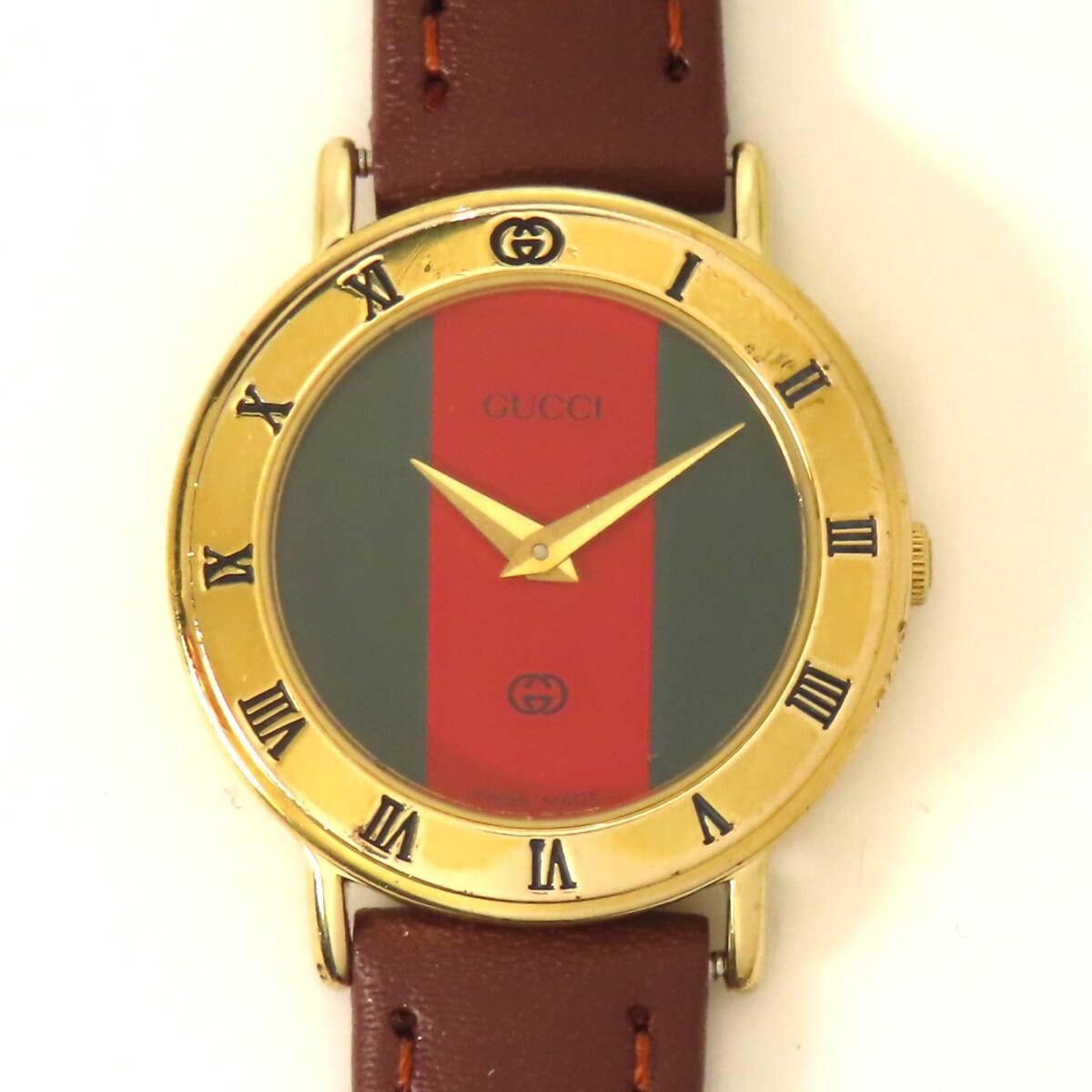 稼働品 GUCCI グッチ クオーツ 腕時計 シェリーライン 3000L