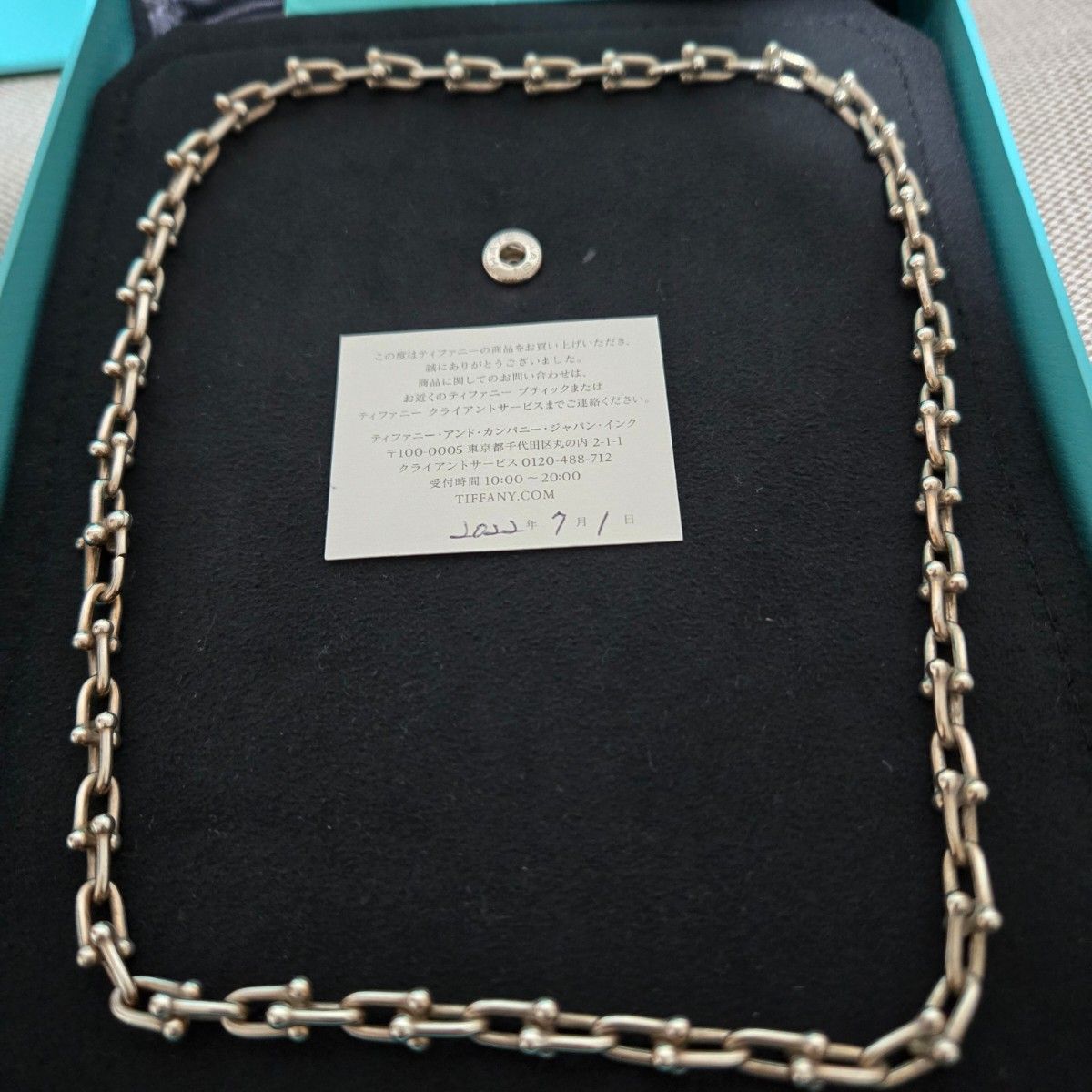 コマ足し Tiffany ハードウェア ネックレス スモールリンク シルバー