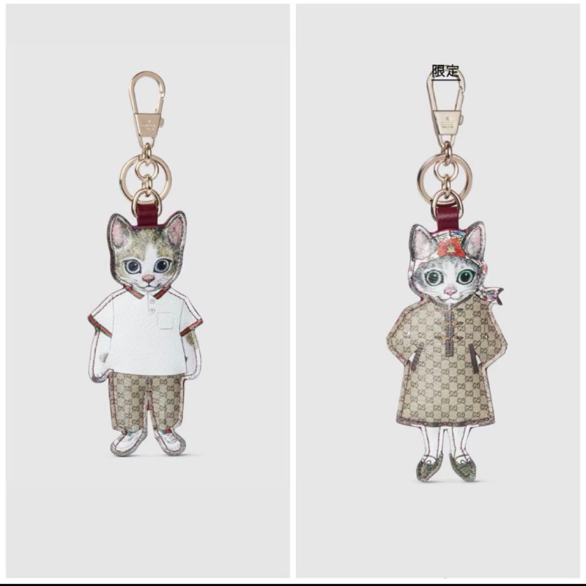 ヒグチユウコ GUCCI 猫 チャーム ボリス＆ボーちゃん 2体セット｜Yahoo