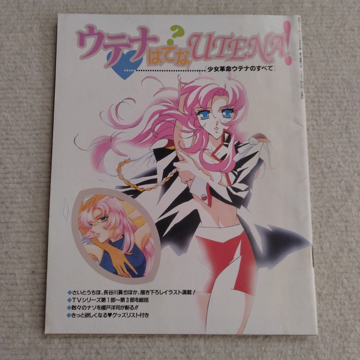 少女革命ウテナ 雑誌付録 3冊セット Newtype アニメディア
