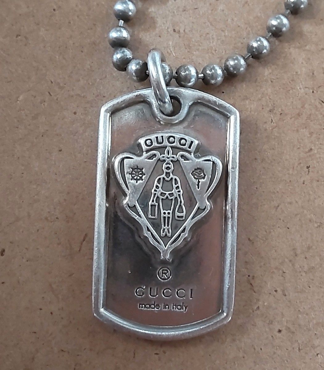 希少オールドGUCCI トムフォード期タグクレスト SV925 ネックレス