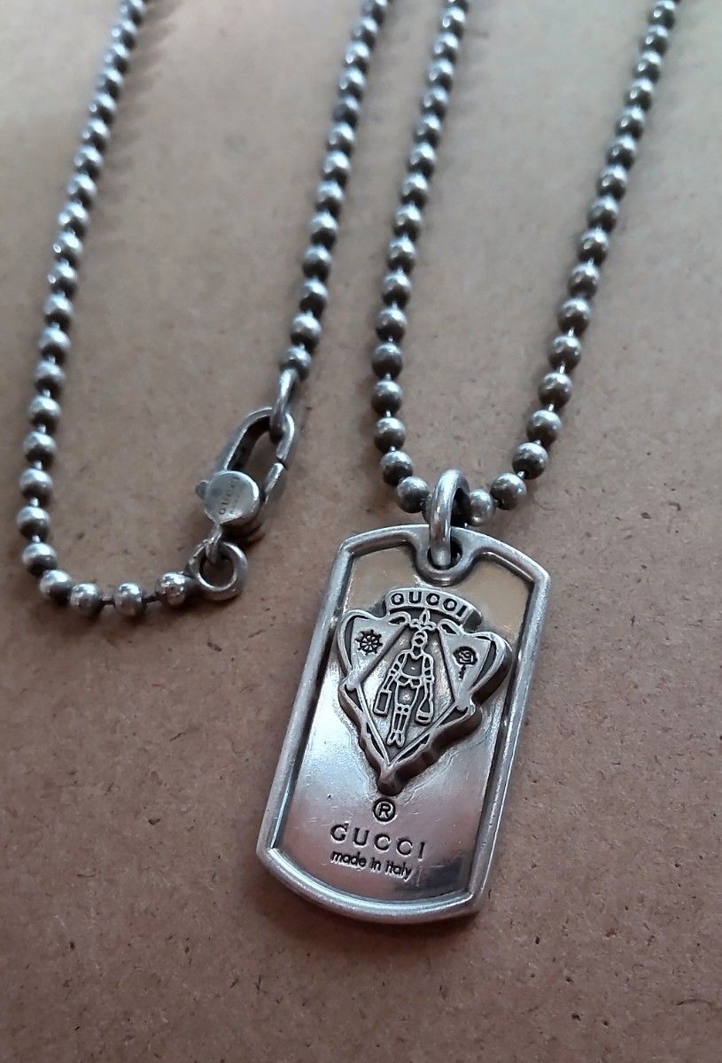 希少オールドGUCCI トムフォード期タグクレスト SV925 ネックレス
