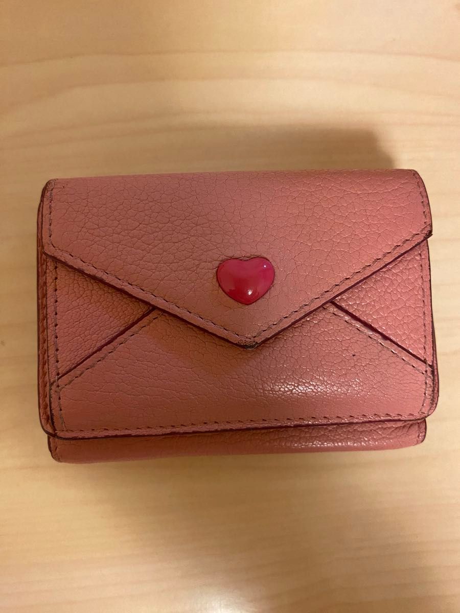 miumiu MIU MIU ミュウミュウ 三つ折り財布 ラブレター ピンク 財布