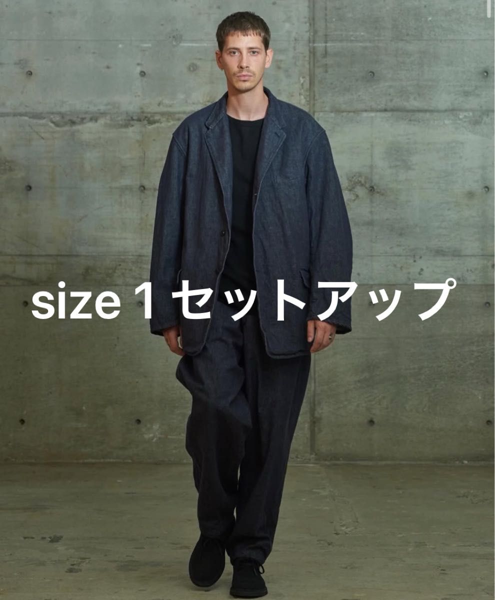 25ss COMOLI コモリ ネイビーデニム ジャケット パンツ セットアップ